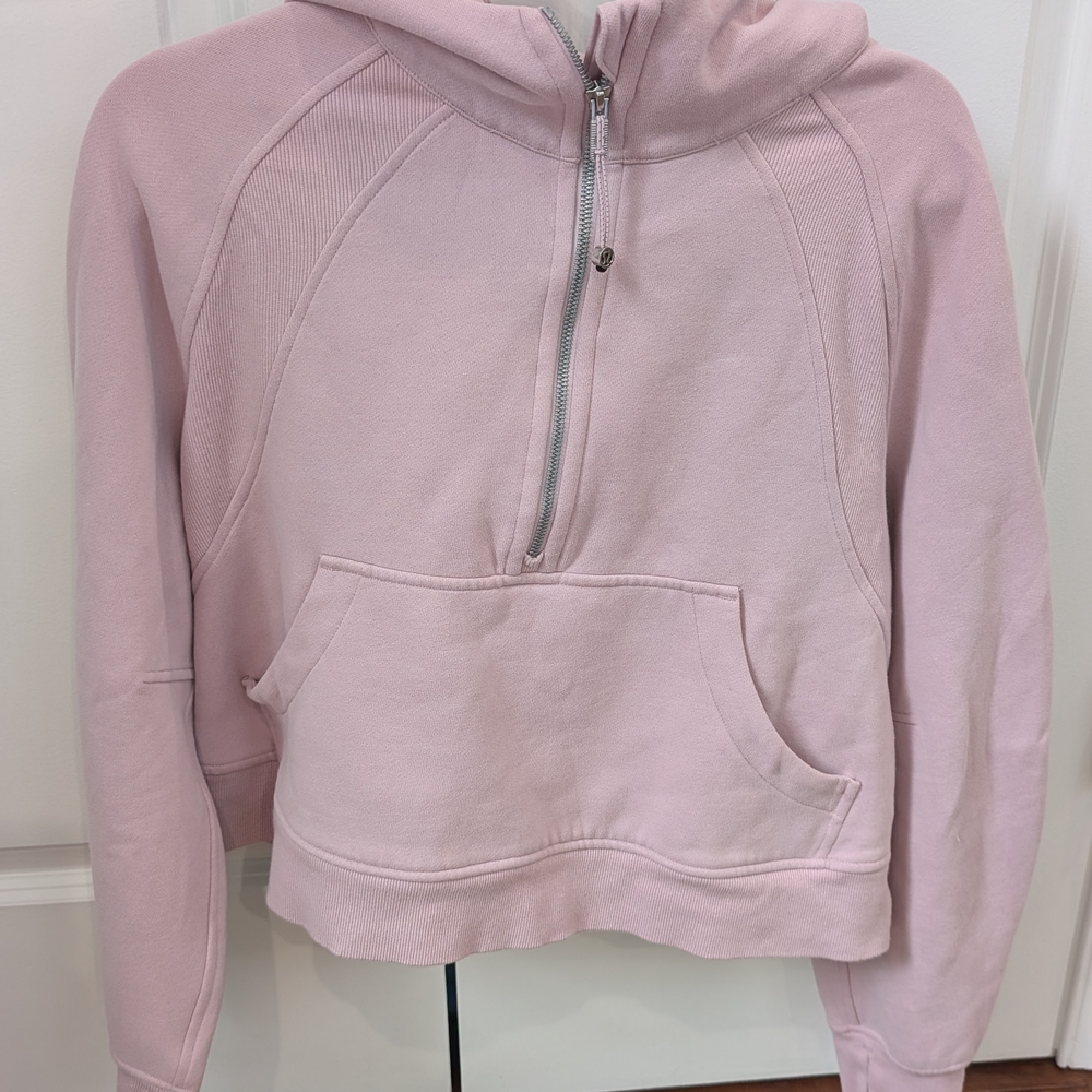Lululemon Pink Cropped Boxy Hoodie